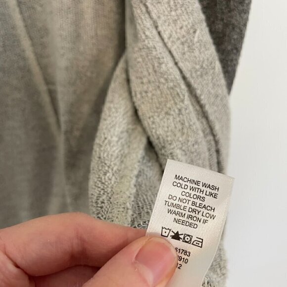 MAURICES Dark Gray Light Gray Colorblock Terry Cloth Open Front Cardigan Sweater - Picture 9 of 14